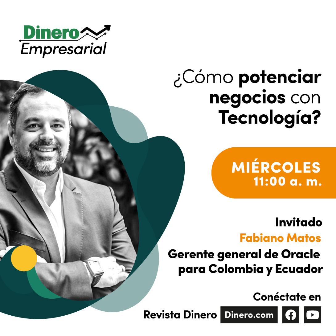 RevistaDinero's tweet photo. En #DineroEmpresarial hablaremos con Fabiano Matos, gerente general de Oracle para Colombia y Ecuador, acerca de los escenarios para la reactivación empresarial y cómo potenciar los negocios por medio de soluciones tecnológicas. https://t.co/QBmfmsSUUq