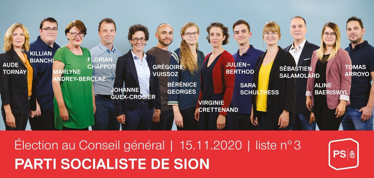 fchappot's tweet photo. Le 15 novembre, nous élirons le conseil général, le législatif de la commune de Sion. Le #pssion présente une liste paritaire avec de belles compétences. Je ne peux que vous encourager à soutenir la #liste3🌹 https://t.co/3k2b6oKfNo https://t.co/22kVcBas4O