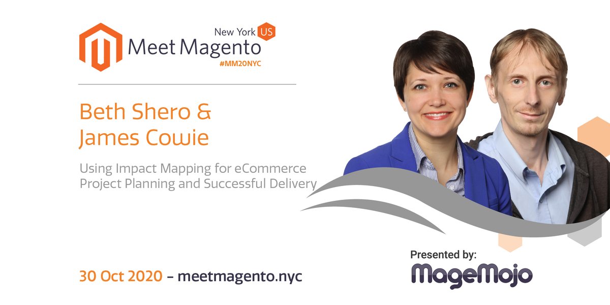 Success in your eCommerce business and being agile - @bethshero and @jcowie will be sharing how to use impact mapping to achieve success. Free tickets are still available! #MM20NYC 👉 meetmagento.nyc/tickets/