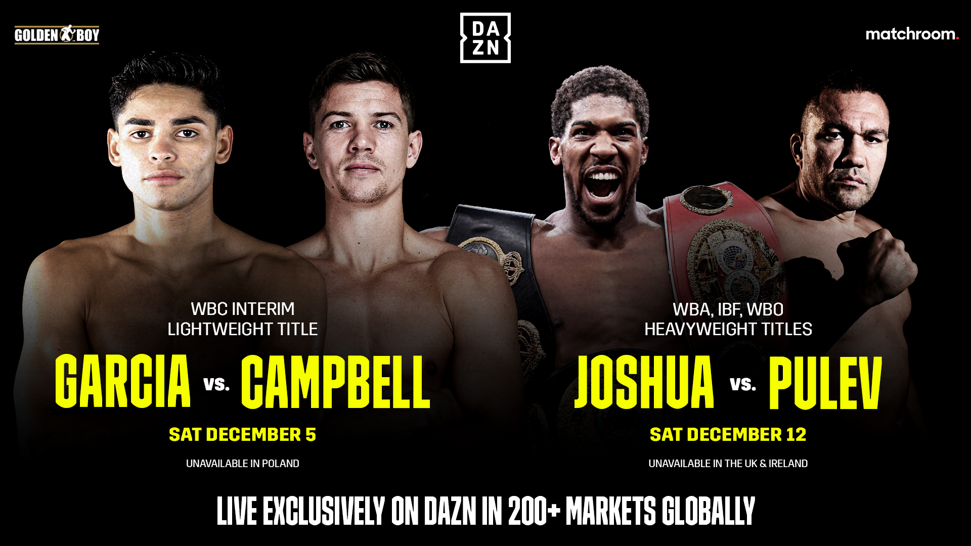 Dazn Beginning On 1 December Dazn Is Launching In 0 Countries Territories Globally With An Initial Monthly Price Of 1 99 Or Less Boxing Fans Will Enjoy Back To Back Weekends Dazn Beginning On 1 December Dazn Is Launching In 0 Countries Territories Globally With An Initial Monthly Price Of 1 99 Or Less Boxing Fans Will Enjoy Back To Back Weekends