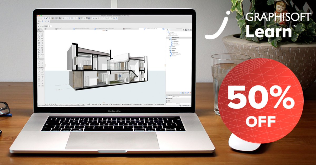 ARCHICAD's tweet image. Are you new to BIM? Complete the &apos;My first Archicad Project&apos; course to learn how to model, document, and publish a real project! Click on the Purchase button and use the MY_FIRST_PROJECT coupon code for a 50% discount.
The offer is valid till November 8.
learn.graphisoft.com/visitor_catalo…