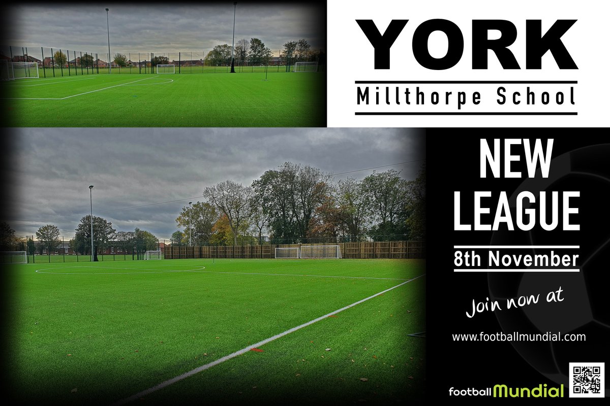 YORK We have a great new venue for you at Millthorpe School. 

The league starts on the 8th November and there is still time to join - sign up at footballmundial.com/leagues/view/3…

Play the game - Enjoy the game - stay safe.

<a href="/york6aside/">York 6 a side</a>