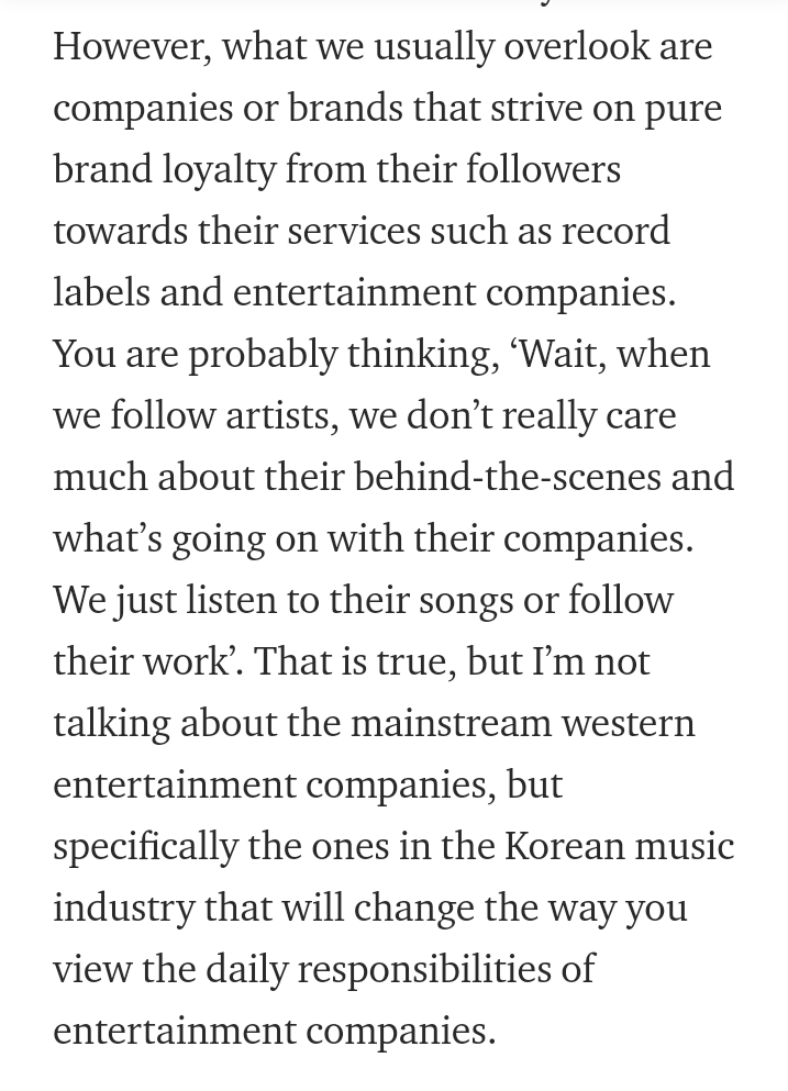 Saya sepakat dengan apa yg diungkapkan dalam artikel di  @Medium ini terkait cara kita melihat dunia K-Pop. Industri musik seperti K-Pop memang sangat bergantung pada loyalitas dan passion para penggemarnya. Gimana mereka tetep bisa emotionally engaged dengan para idolnya.