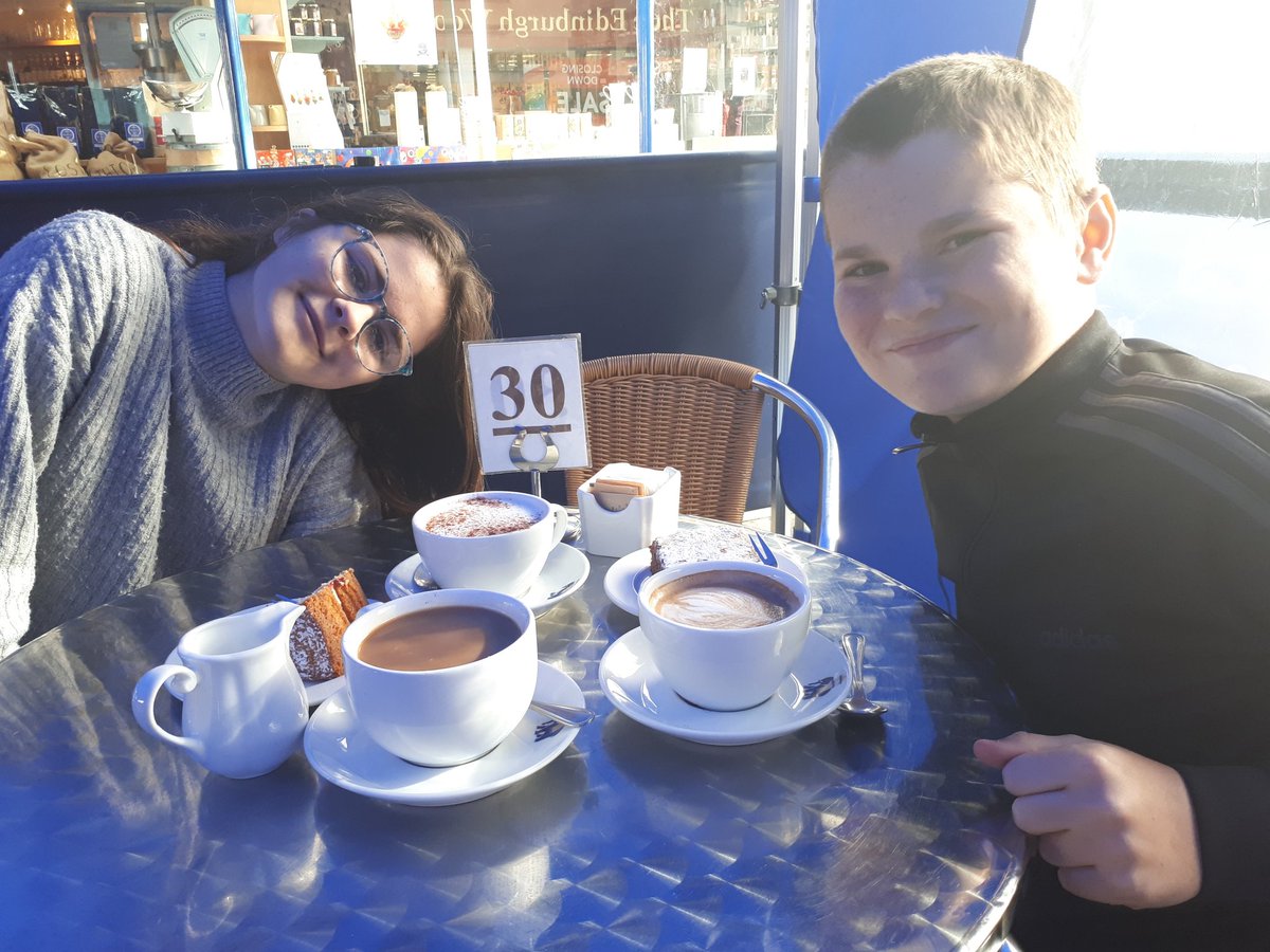 Fabulous coffee and cake @Miles_Tea_Rooms !! Don't think the cake will last very long!!! <a href="/ShareASmileSW/">Share A Smile</a> #ShareaSmilesw #fcteamtaunton