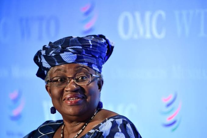 IntelRegion's tweet photo. Congrats to 
@NOIweala
 Dr Ngozi Okonjo-Iweala on her emergence as the WTO DG. 

By this victory, she is the first woman and African to be elected as the Director General of the World Trade Organization. https://t.co/l1v9UAw6AR