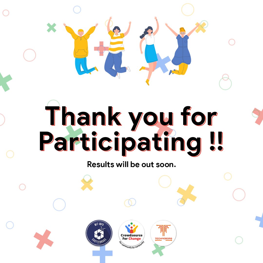 CrowdsourceforC's tweet photo. Thanks to all of you who took out time to take part in our competition and supported us in promoting peace and positivity throughout.🙌🏻
Stay Tuned..The Results will be out soon!!
#GoogleCrowdsource
#CrowdsourceforChange
#CrowdsourceforPeace
#Crowdsourceforpositivity https://t.co/4EfLStbt3X