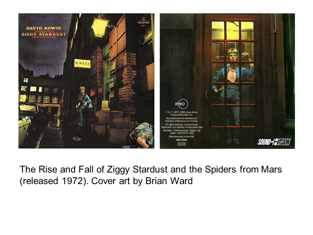 A plaque in Heddon Street marks the spot where Brian Ward photographed Ziggy Stardust - who fell to earth here in 1972. The iconic photography on the cover of TRaFoZSatSfM has meant that Heddon Street is a long-standing site of Bowie pilgrimage  #festivalCHAT2020 (3)