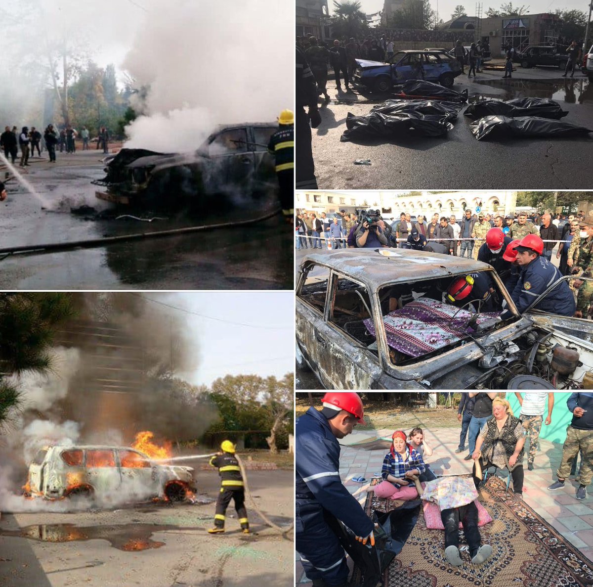 1. October 10, #Russia's ceasefire initiative - #Ganja was hit, killing 10 civilians
2. October 17, #French ceasefire initiative - Ganja was hit again, killing 14 civilians
3. October 27, the #US ceasefire initiative - #Barda was hit, killing 21 more civilians!
#ArmenianTerrorism