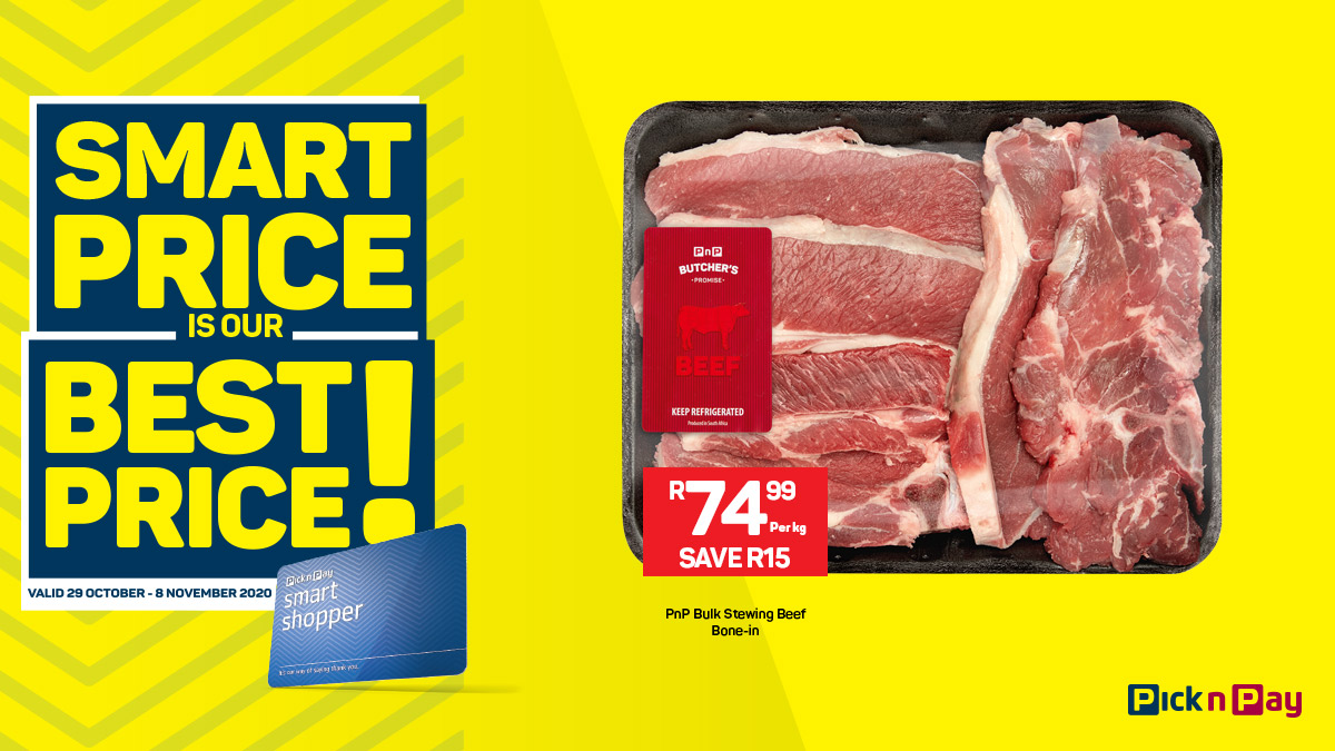 PicknPay's tweet photo. Stretch your budget further with these super savings! Prices valid 29 October - 8 November. https://t.co/4BYkeoBgoR https://t.co/3aK41jxkj7