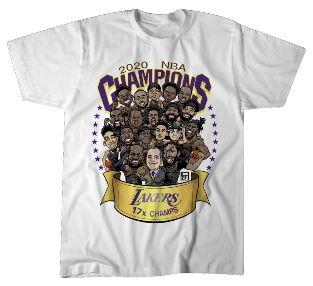 Arash Markazi on X: Lakers and Dodgers championship caricature shirts then  and now.  / X