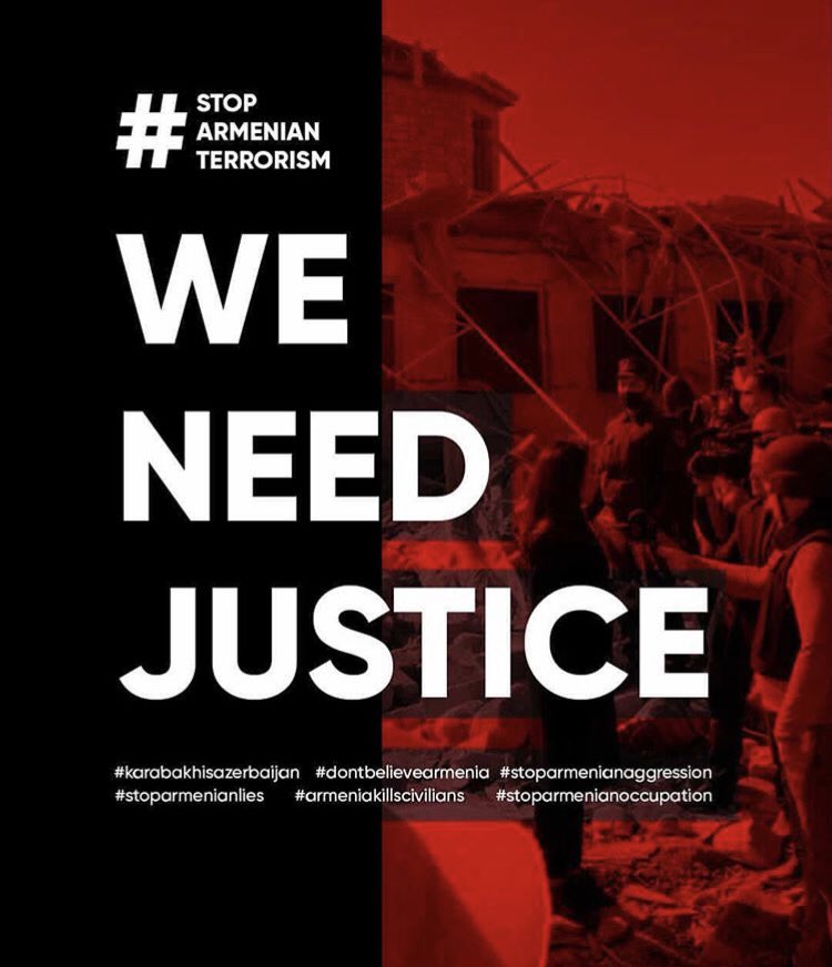 STOP ARMENIAN AGGRESSION 
#ArmeniaKillsCivilians
#StopArmenianAggression 
#StopArmenianTerrorism
#Barda2020 
#PrayForBarda 
#OpenYourEyes 
#openyourseyes 
#StopArmenianVandalism 
#StopPashinyan 
#StopArmenianAggression
#DontBeBlind #WorldWakeUp #OpenYourEyes
#Bardacity