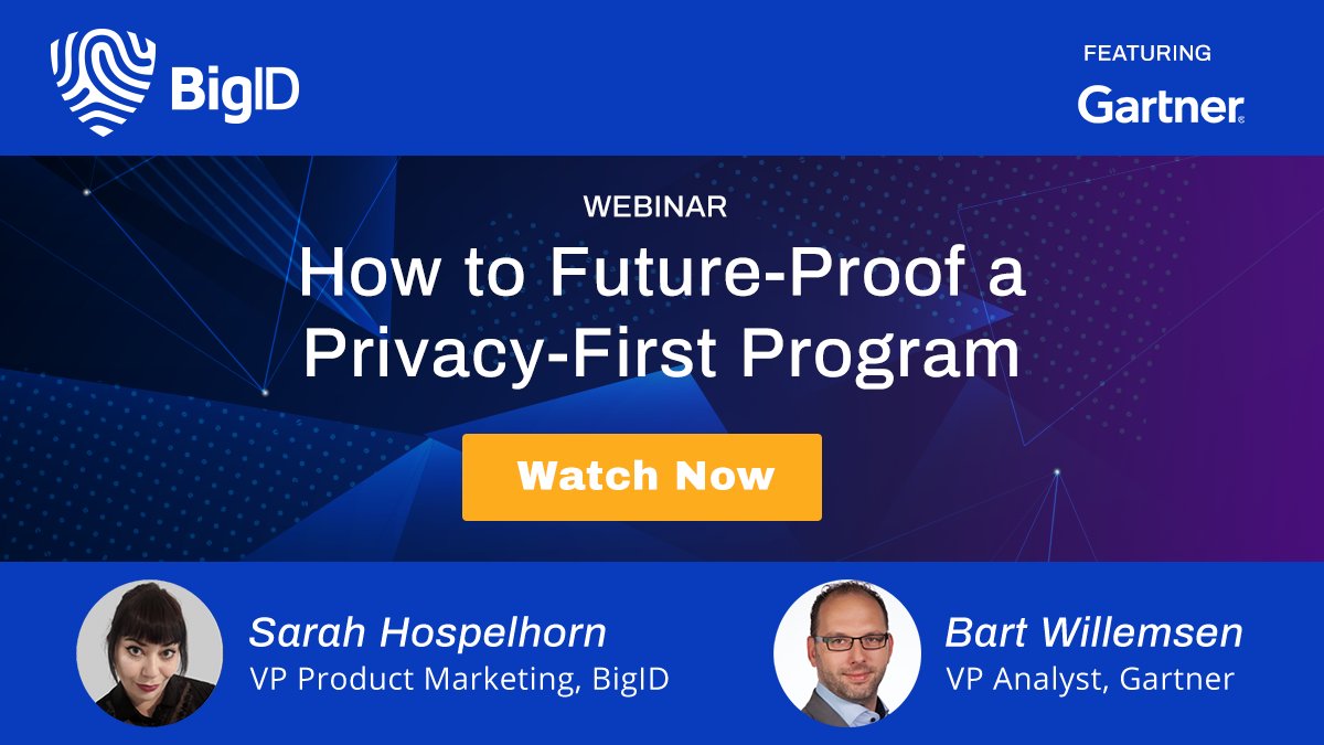 Learn why #DataDiscovery is the first step when building a #DataDriven, privacy-first program in this #BigID webinar featuring <a href="/Gartner_inc/">Gartner</a> VP Bart Willemsen >> bigid.co/3oD9sKq #DataPrivacy #DataManagement #DataSecurity #DataStrategy