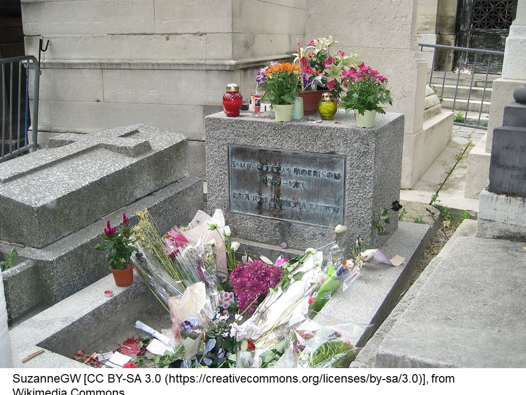 But veneration can be problematic for site owners & managers. Fan behaviour in Père Lachaise Cemetery, Paris, has led to some conflict due to the theft of busts & grave markers, as well as graffiti. This is 'the' cult location for Jim Morrison/Doors fans  #festivalchat2020 (11)