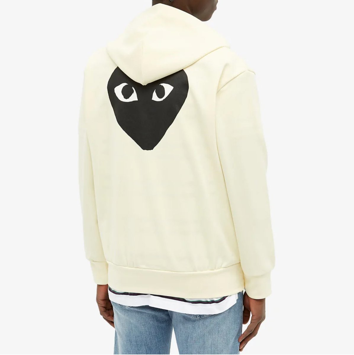 cdg hoodie cream