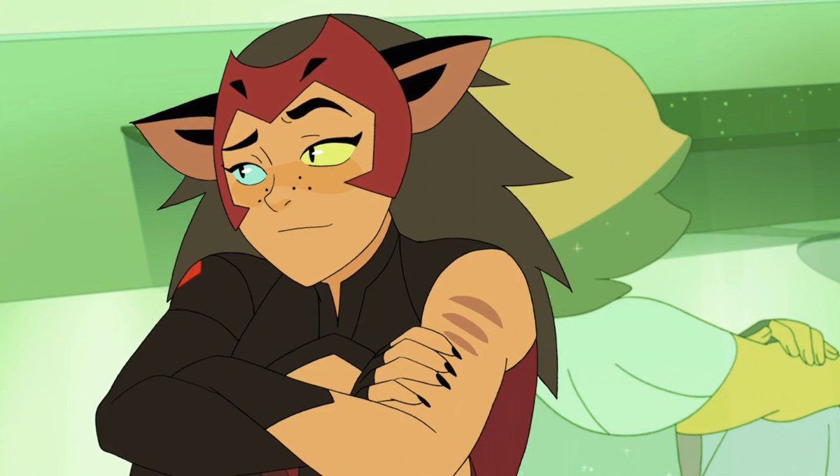 soft and vulnerable with her friends catra