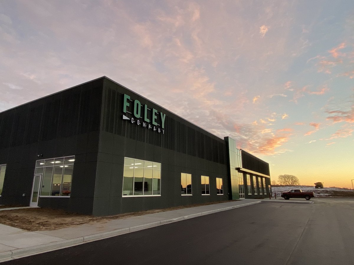 Good morning and Happy Wednesday to everyone.  I would like to announce that Foley Company’s new building.   Foley continues to invest and with our new 67,000 sq ft facility we are looking towards a bright future.  Our office group has moved over and manufacturing to follow.