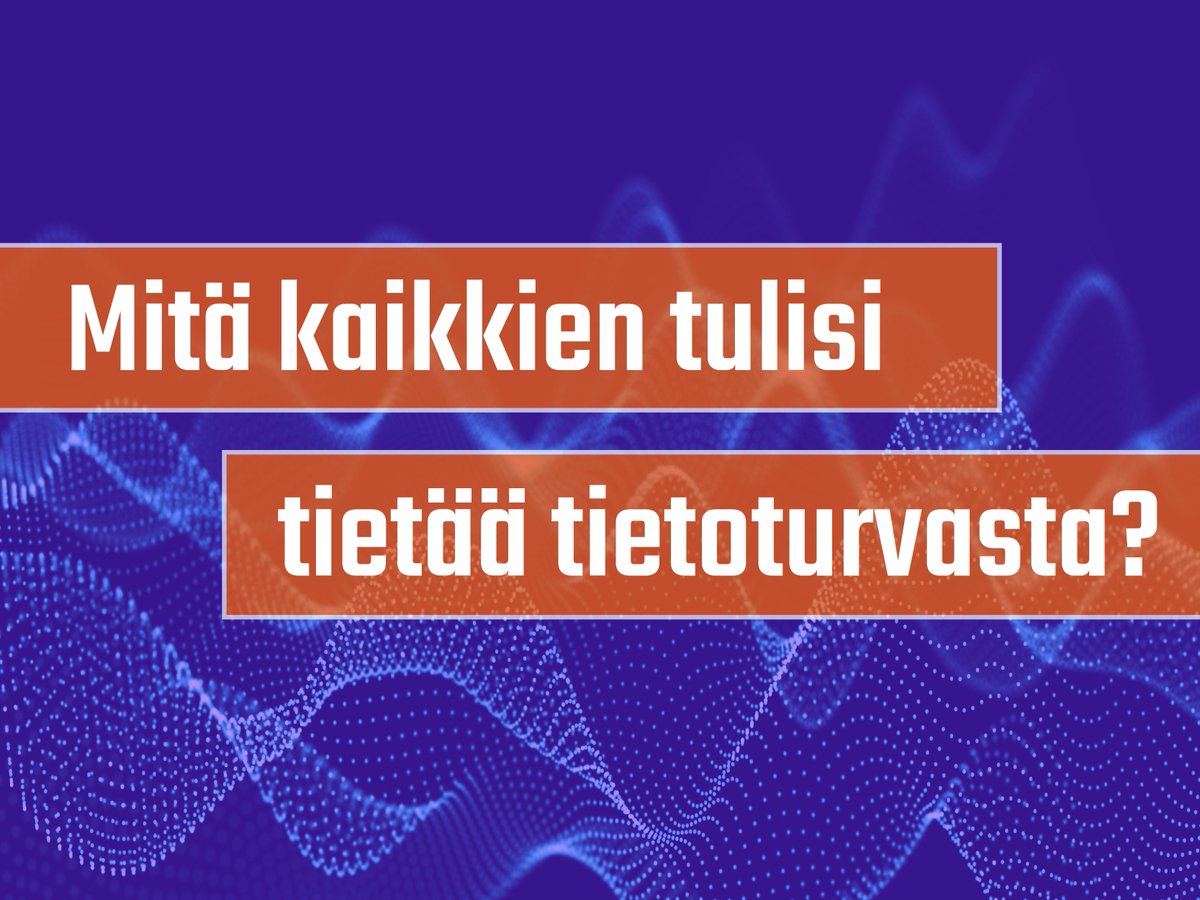 FITechNetwork's tweet photo. Viime päivien aikana moni meistä on alkanut miettiä, millä tolalla oma #tietoturva onkaan. FITechin maksuttomalla kurssilla opit henkilökohtaisen tietoturvan perusteet. Kurssi on maksuton ja sen voi tehdä omaan tahtiin. Lue lisää: https://t.co/dHVGYIfrAu https://t.co/vbiWTUEvGW