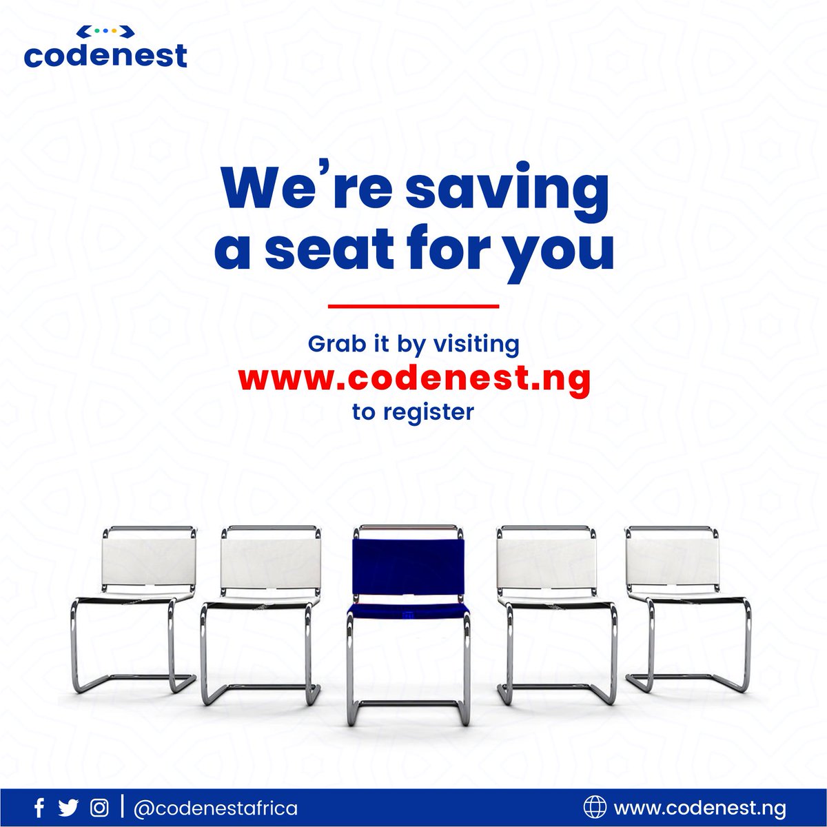 codenestafrica's tweet image. Jon our next cohort of students and begin your journey to being a recognized software developer.
Grab your seat, NOW!
#codenest #softwaredevelopment #codenestacademy #LearningNeverStops #learnwebdevelopment #learntocode