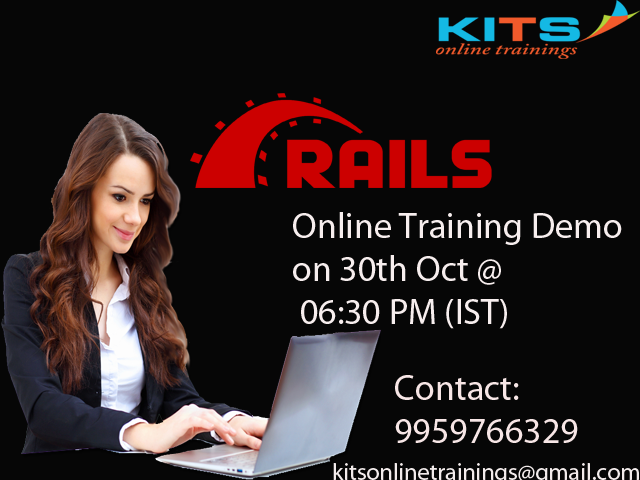 kits_trainings's tweet image. #Kits Online Trainings invites you to enroll for the free demo session on #ruby_on_rails by live industry experts on 30th Oct 6:30PM (IST)
pst.cr/5Lk5A
#rubyonrailstraining #rubyonrailscourse #rubytraining  #kits
Email : kitsonlinetrainings@gmail.com
phone: 9959766329