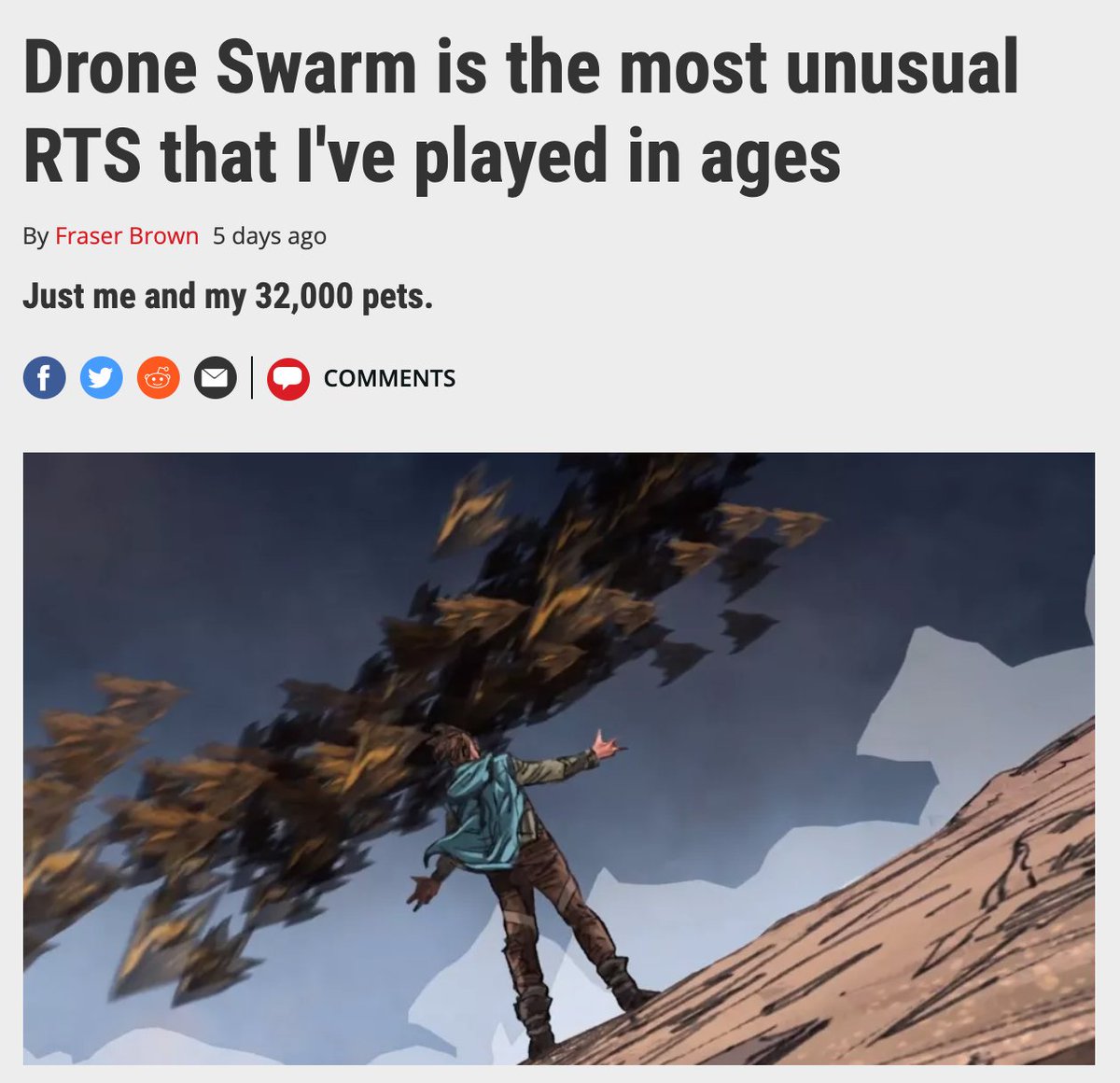 "God, they're magic. Drone Swarm makes controlling 32,000 individually simulated space bots genuinely effortless." Thank you, <a href="/pcgamer/">PC Gamer</a> ! Can't wait for more people to try the swarm magic ✨✨
pcgamer.com/drone-swarm-is…