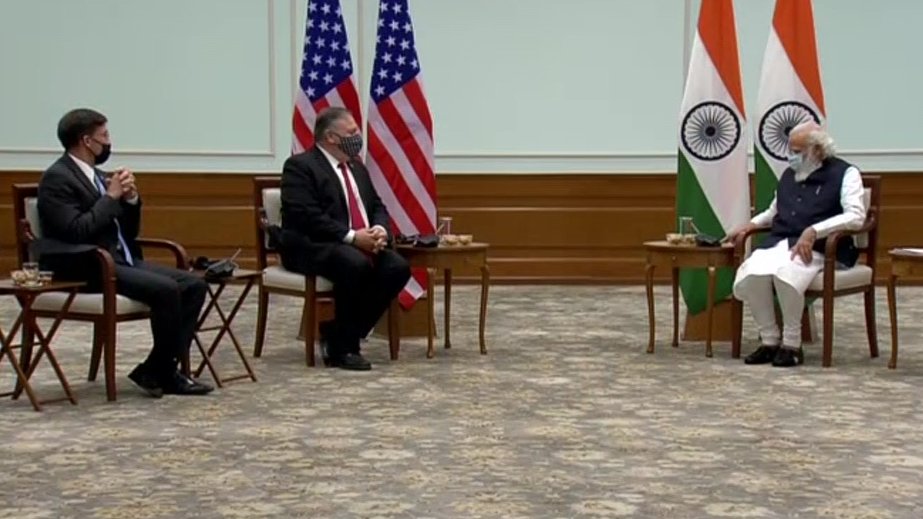 Honored to meet with Prime Minister @narendramodi. Thank you for your leadership as the United States and India work to advance a free, open, and inclusive Indo-Pacific region.
