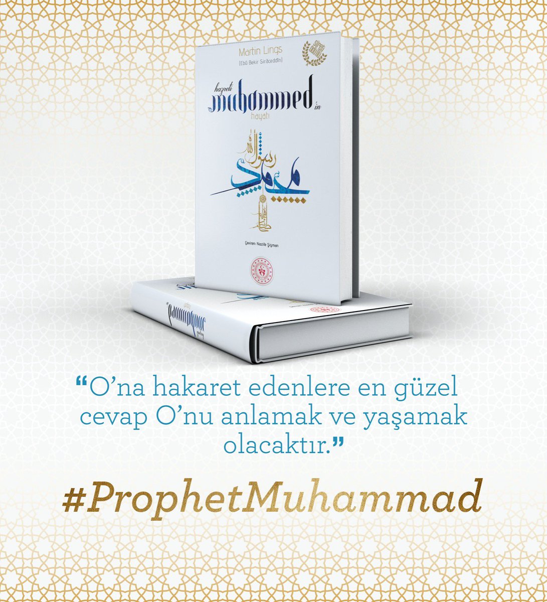O’na hakaret edenlere en güzel cevap O’nu anlamak ve yaşamak olacaktır. 

Efendimizin(SAV) doğum günü vesilesiyle #ProphetMuhammad etiketine yazanlar arasından 300 kişiye Martin Lings’in “Hz.Muhammed’in Hayatı” kitabından hediye etmek istiyorum. Salât ve selam O’na olsun.