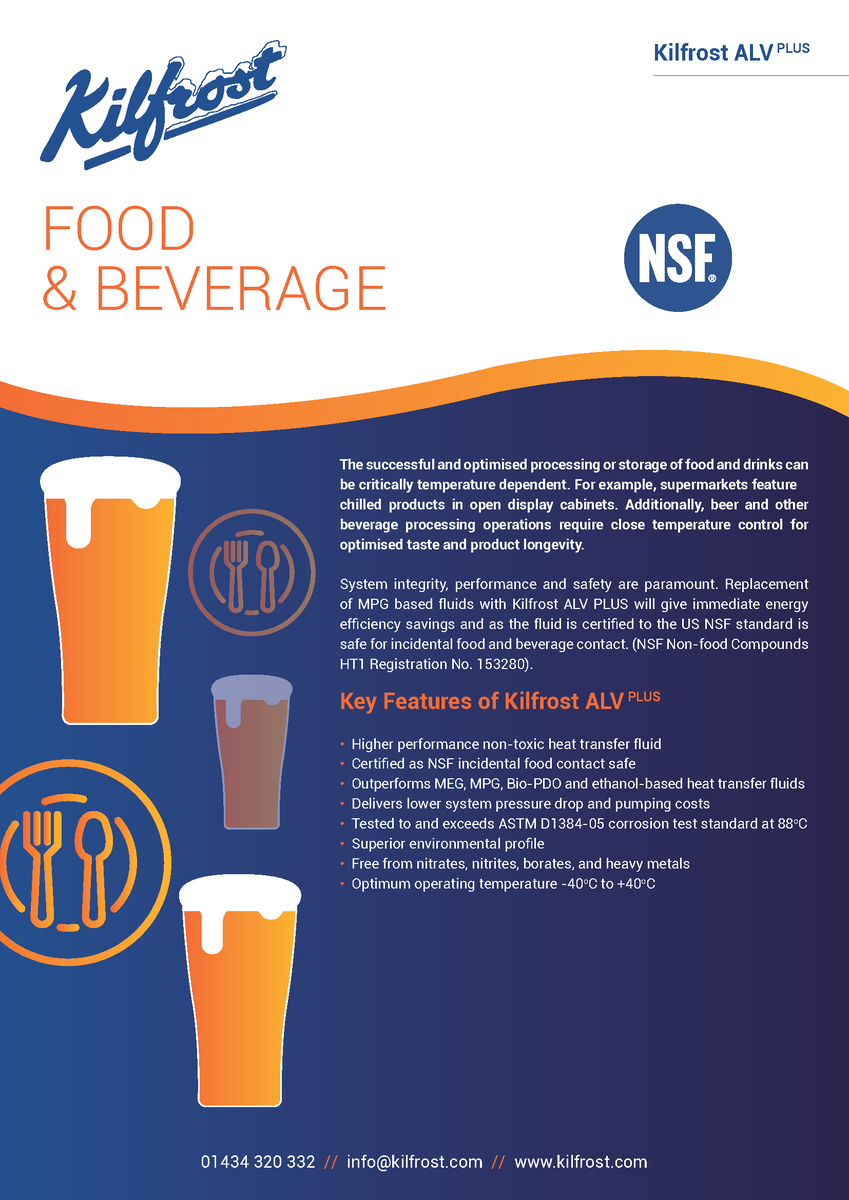Kilfrost_Ltd's tweet photo. Kilfrost’s range of advanced low viscosity heat transfer fluid have been engineered to support the Food & Beverage Industry. #CraftBeer #FoodandDrink #FoodStandards #foodsafety #bestbrewery #foodchilling https://t.co/9EJC69WaNR