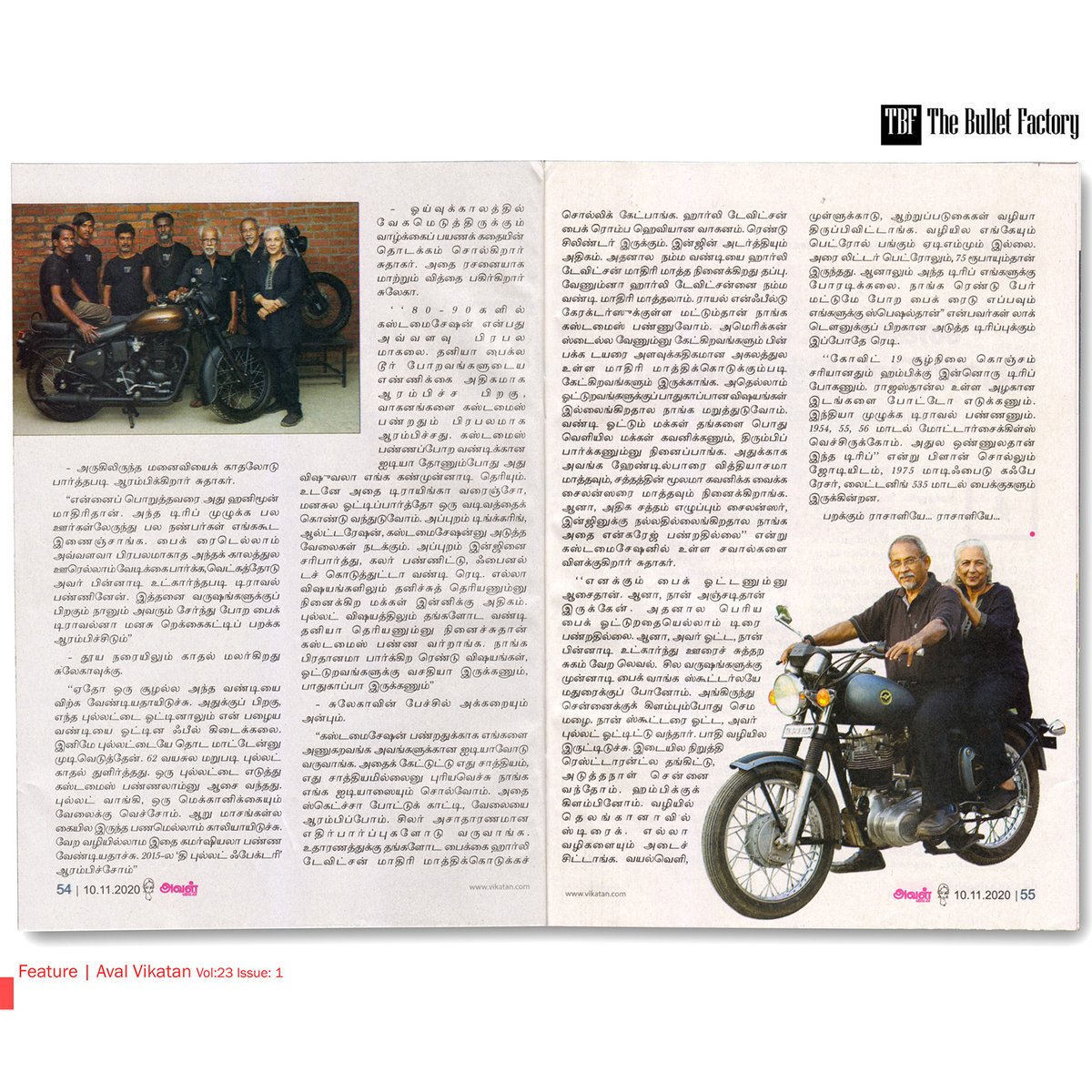 bullet_factory's tweet photo. We're happy to have our founders, Sulekha &amp; John Sudhakar featured in @AvalVikatan 
 for their November 10th issue which is now available. You can also click the link in the first comment below, to read it on their website. 
#press #TBF #feature #entrepreneur #chennai https://t.co/RaEaR5Cgjm