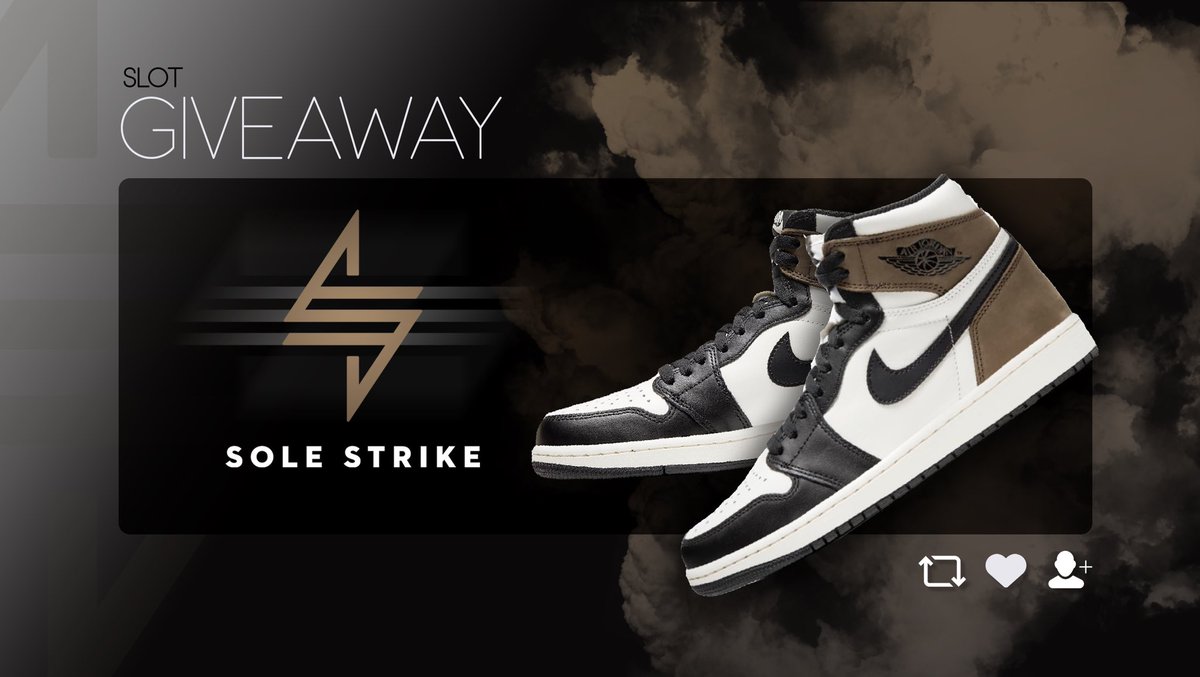 SoleStrike's tweet photo. 🎉Giveaway🎉

Prizes 🎊:
x5 Winners for a Air Jordan 1 Retro High OG “Mocha” Slot 

Rules: 
♻️Retweet this tweet 
❤️Like this tweet
⚡️Follow @SoleStrike 

Ends in 24 hours ⏱ https://t.co/LuKKhB4LAF