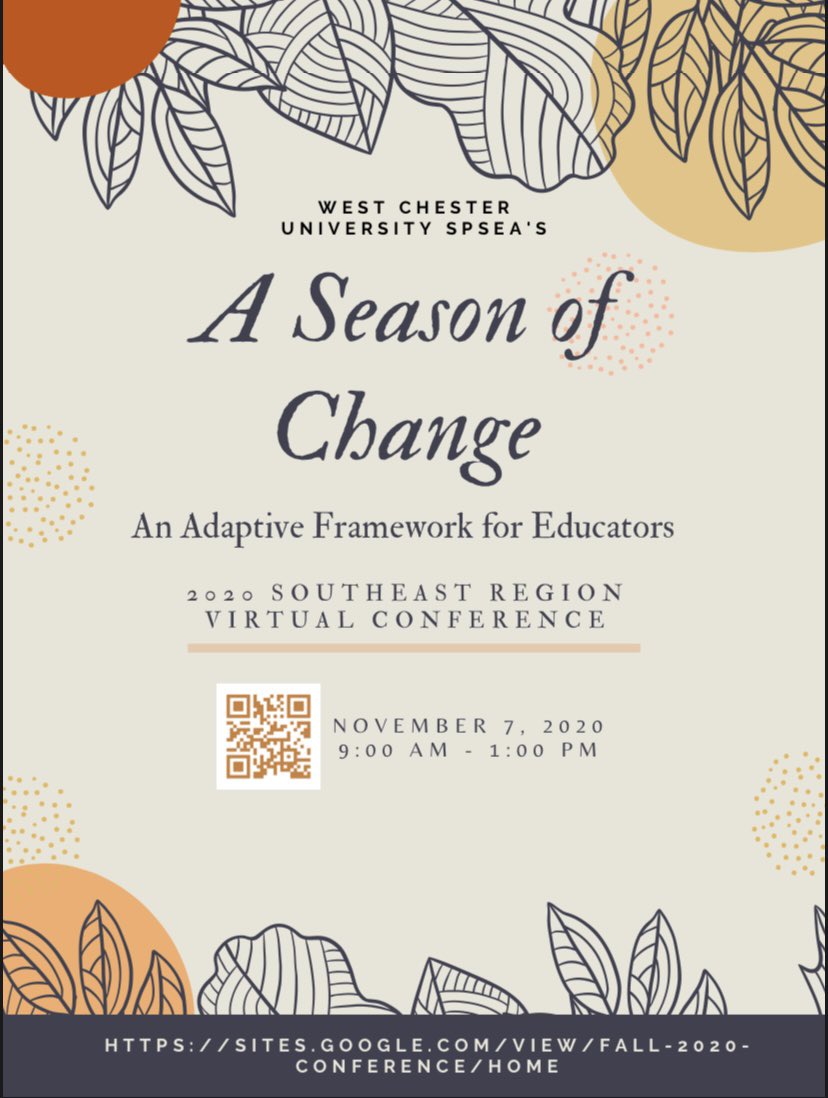 Student PSEA of WCU is hosting the 2020 Southeast Region Virtual Conference “A Season of Change: An Adaptive Framework for Educators.” The conference will provide future educators with the tools they need to be flexible and adaptable in the classroom. Cost is FREE!!! Link in bio!
