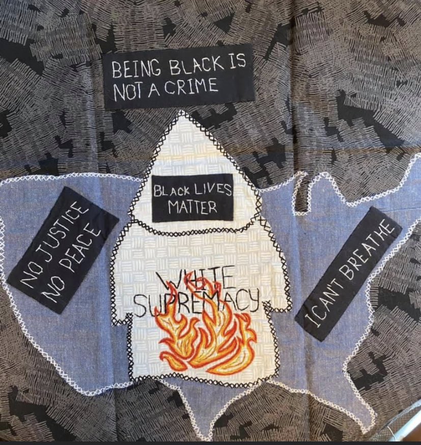 #BlackLivesMatter #art #BlackTwitter #community #CivilRights #community #antiracism #art #artivism #Diversity #DefundThePolice #quilt #sewing #embroidery #Textile