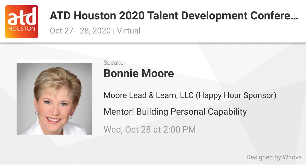 moorelead's tweet photo. I am speaking at ATD Houston 2020 Talent Development Conference. Please checkout the details of my talk at: https://t.co/ECWJoWzzJZ https://t.co/h2A1dZZMRi