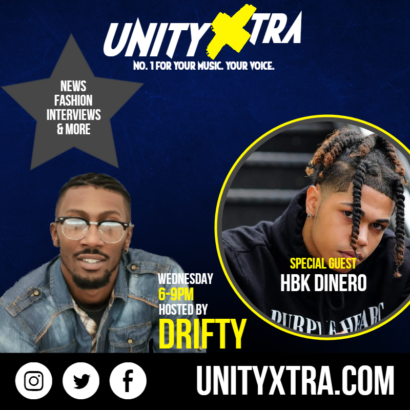 UnityXtra's tweet photo. Lock in right now for the next few hours til 9pm @DriftyArtist talks exclusively with Philly rapper @HBKDinero8000 about his latest single "GOOD DAY" and more.
#UnityXtra #DriftyArtist #HBKDinero8000 #USAArtist #PhillyRapper #GoodDay #HipHop #Rap #USAMusic https://t.co/c5iUU8zu0O