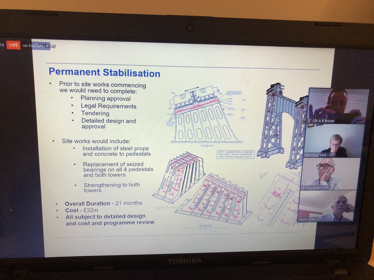 Information now on permanent stabilization and future strengthening.