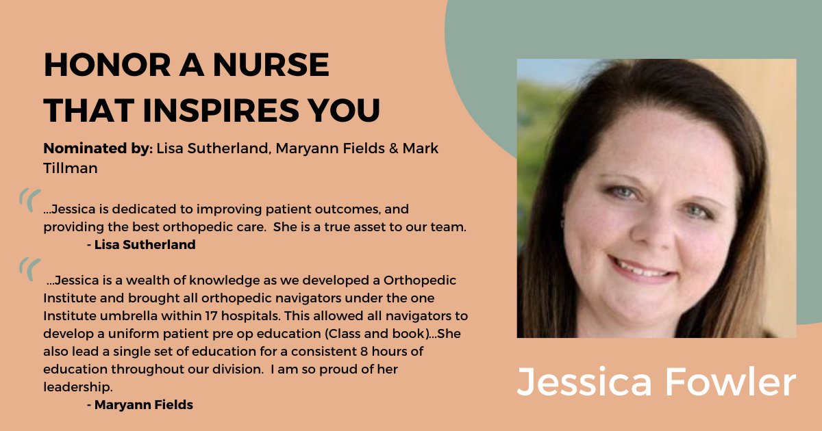 NAONurses's tweet photo. Hard work, compassion, and good leadership deserves to be recognized! Help us celebrate #OrthoNursesWeek2020 by honoring these nominated nurses! 👏
To view all nominated honorees, visit: https://t.co/hwqMTsdHlY https://t.co/YE5qwsAFef