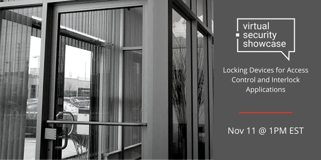 DortronicsSI's tweet image. Dortronics will be discussing Locking Devices for #AccessControl and Interlock Applications in our upcoming webinar at the #VirtualSecurityShowcase. Join us November 11th at 1pm EST. Find out more and register free here!  

buff.ly/3ovhLYr
