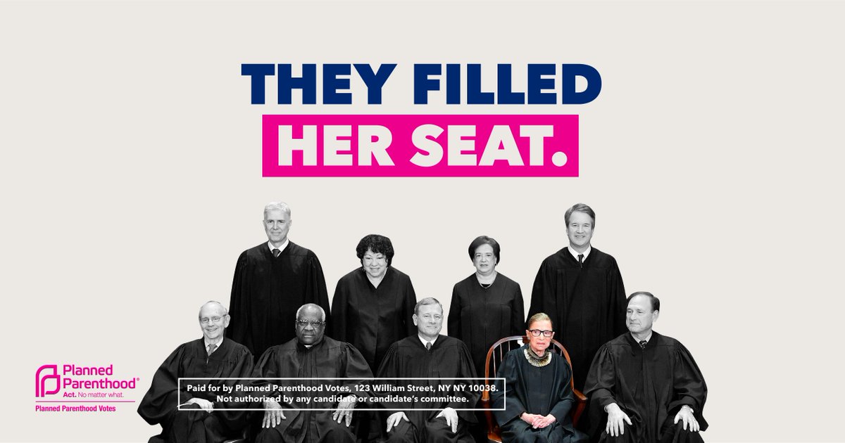 They Filled Her Seat. Image: The supreme court greyed out except for RBG. 