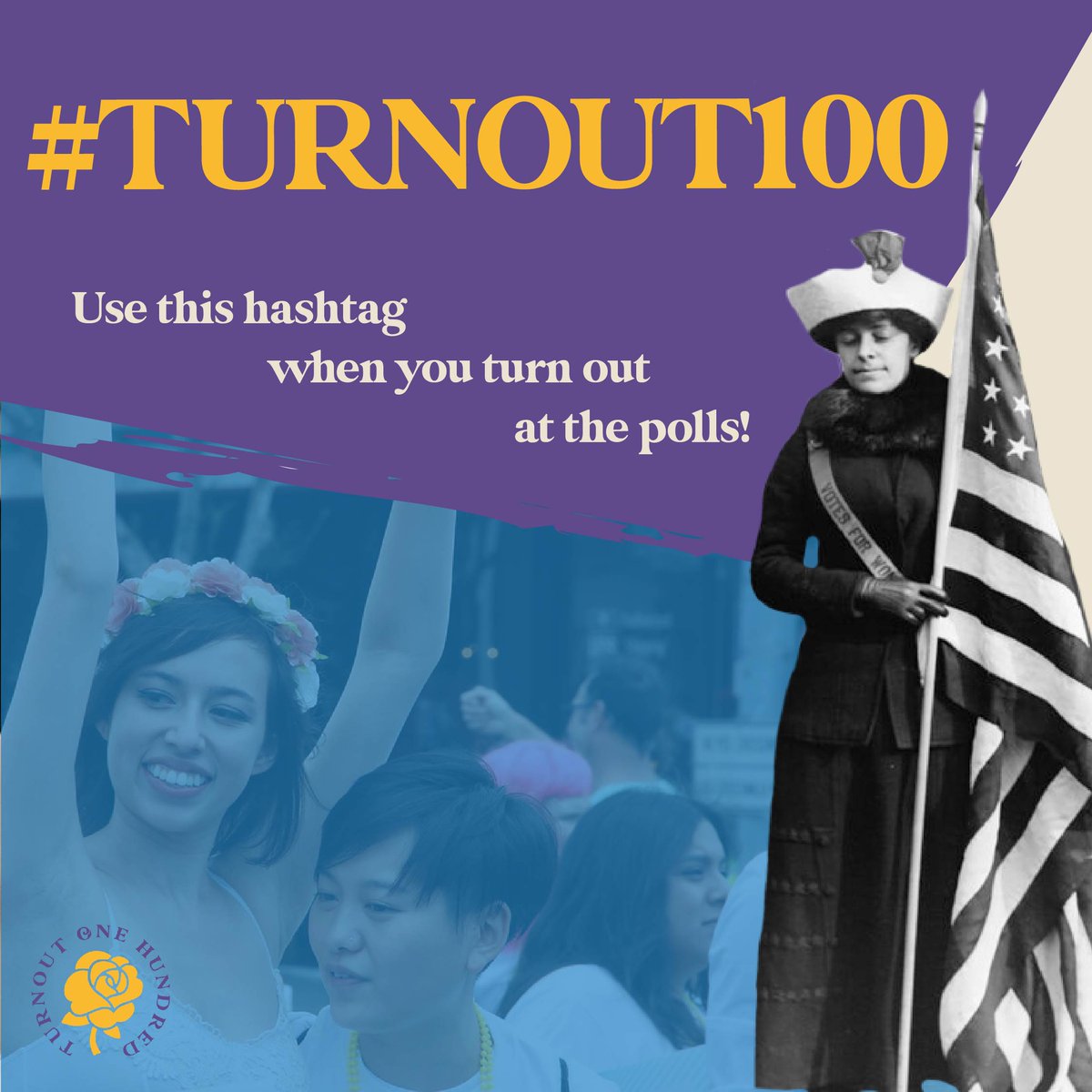 turnout_100's tweet photo. Have you voted yet? 📸 Snap a photo and share your voting selfies with us using #Turnout100! #WhenWomenVote https://t.co/5PzP4zjAb8
