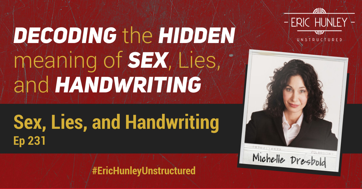 unstructuredp's tweet image. Michelle Dresbold decodes Sex, Lies, and Handwriting unstructuredpod.com/michelle-dresb… Via @hunleyeric it's time to #Discover the #UnstructuredPod #EricHunleyUnstructured. Exploring human behavior and its consequences...