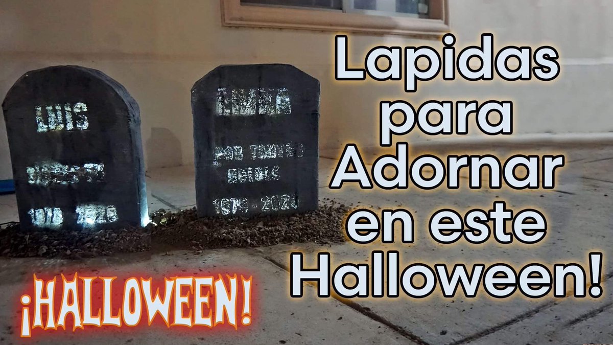 MrComoleHago's tweet photo. Aprende hacer estas terroríficas lápidas para adornar en Halloween, reciclando cartón! Video: https://t.co/zoIOiic7I4 #comolehago #diy #consejos #lifehacks #halloween #diadebrujas #diademuertos #lapidas #tombstones #tumbas #cementerio #quedateencasa #conmigo #youtube https://t.co/cS9Ht2EL7o
