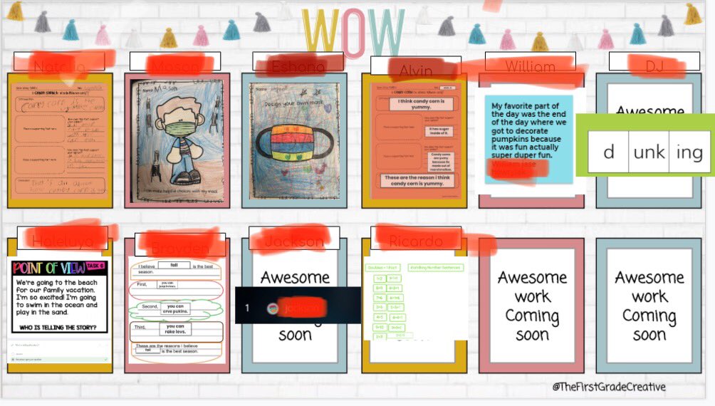 My second graders were so happy to see their work displayed on our virtual wow wall! #secondGrade <a href="/FR_Firebirds/">French Run</a> <a href="/ReynSchools/">Reynoldsburg City Schools</a>