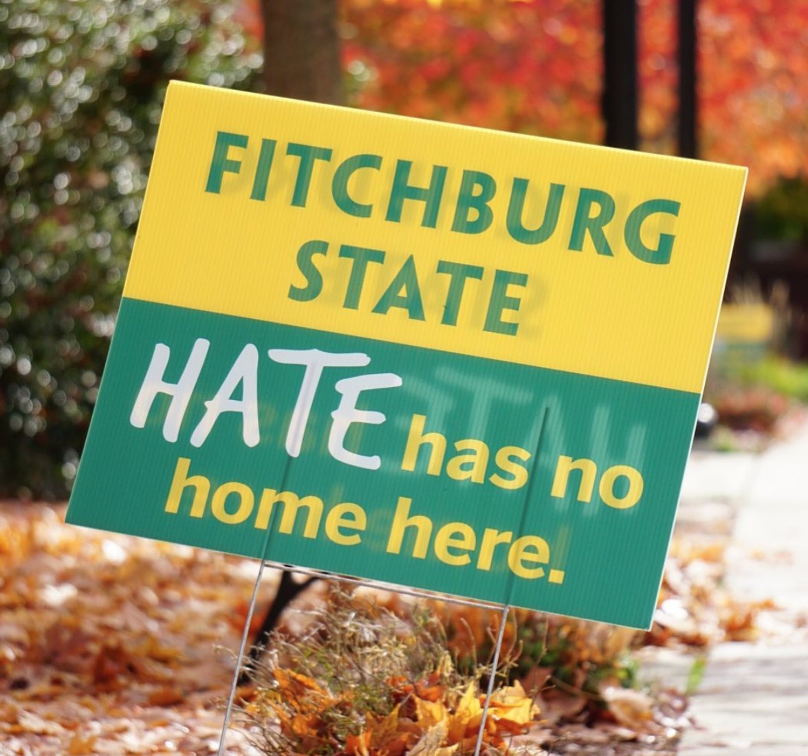 Fitchburg_State's tweet photo. Hate has no home here. #ThisIsFSU https://t.co/ppexwJP5g8