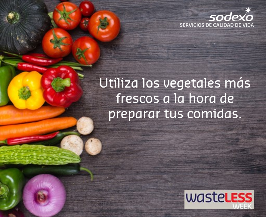 Pluxeeve's tweet photo. Utiliza los vegetales más frescos para tus comidas, de este modo te aseguras que tú y tu familia coman de forma saludable y además evitas desperdiciar comida.
#WastelessWeek #Sodexo #SodexoSiempreContigo https://t.co/aDFMKeemeU