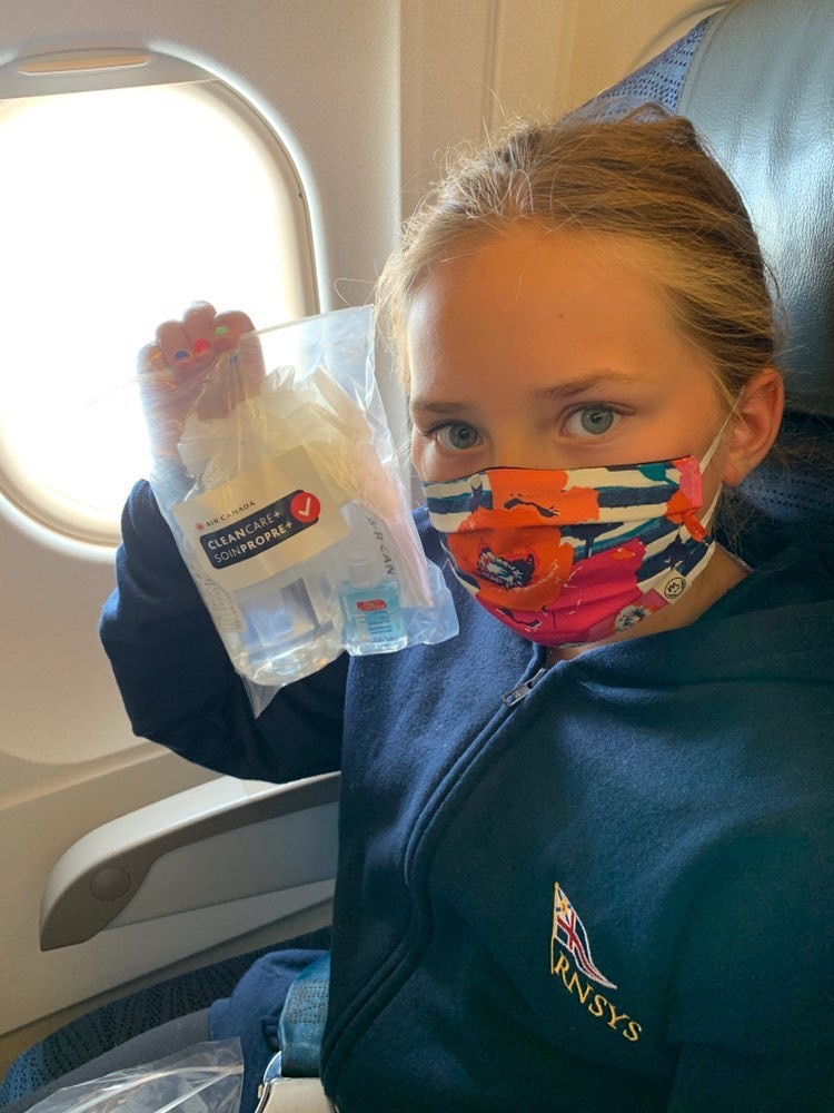 HfxStanfield's tweet photo. It's #WearAMaskWednesday! 😷 This week, we'd like you to meet Charlie and her mom, Lindsay, who recently flew with @AirCanada to @FlyYYC wearing their safe (and stylish!) non-medical face masks. Thank you for doing your part to protect yourselves and others! ❤️✈️ https://t.co/NVoLA1tKaH