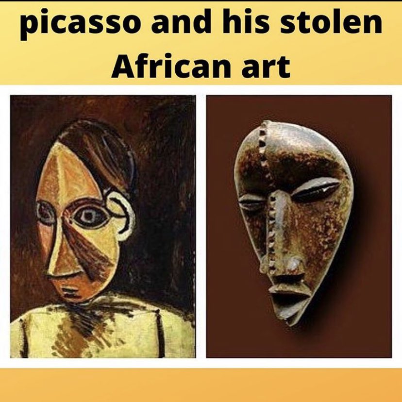 AFWSCLOTHING's tweet photo. #Picasso #art #africanart #africa #blackhistory #BlackHistoryMonth2020 #africanhistoryclass #africanhistory #sculpture #cubism https://t.co/2OQnWq9iEY