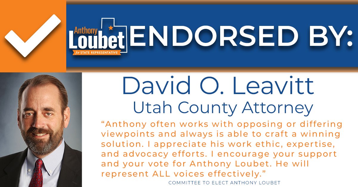 Thank you, David Leavitt for your kind words and support!
 #ALoubet22  #UTDistrict22