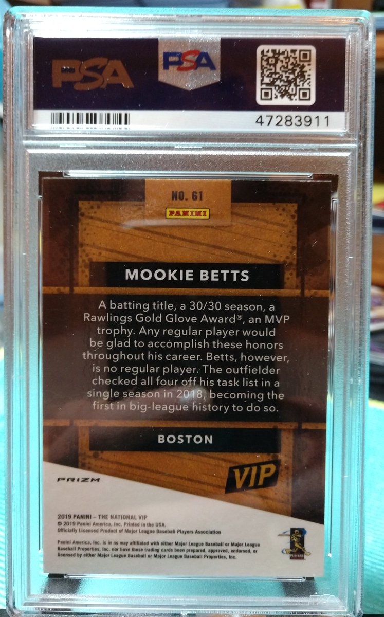 ClockworkCards's tweet image. ⚡Mookie Betts Tiger Stripes PSA 10 Pop 2⚡
Not really sure on a value but willing to take some reasonable offers.