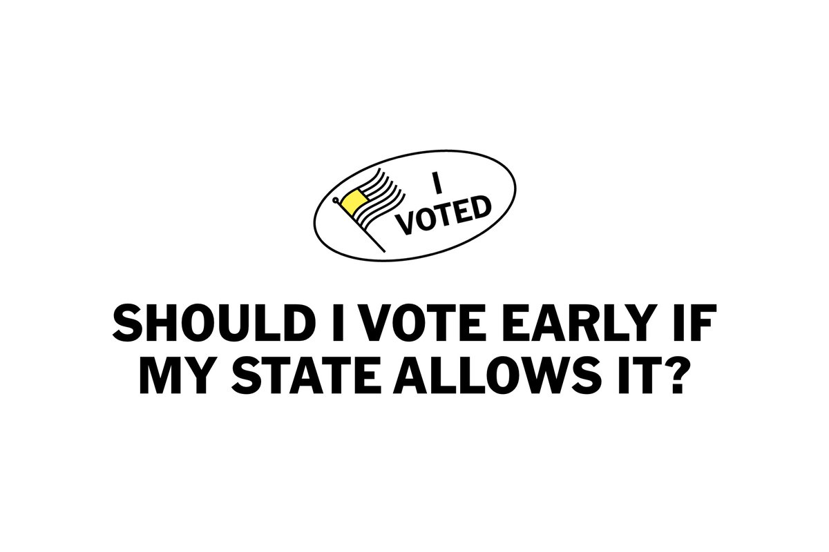 Should you vote early?If you can vote early, you probably should. Get your “I Voted” sticker before the market is flooded.  https://nyti.ms/2HLJGTk 