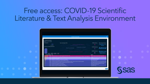 RachelLee_Haze's tweet photo. 50,000 scientific articles on #COVID19. Insights in seconds from @SASSoftware. https://t.co/LV81OIBgFb https://t.co/AtU9iP7VA9