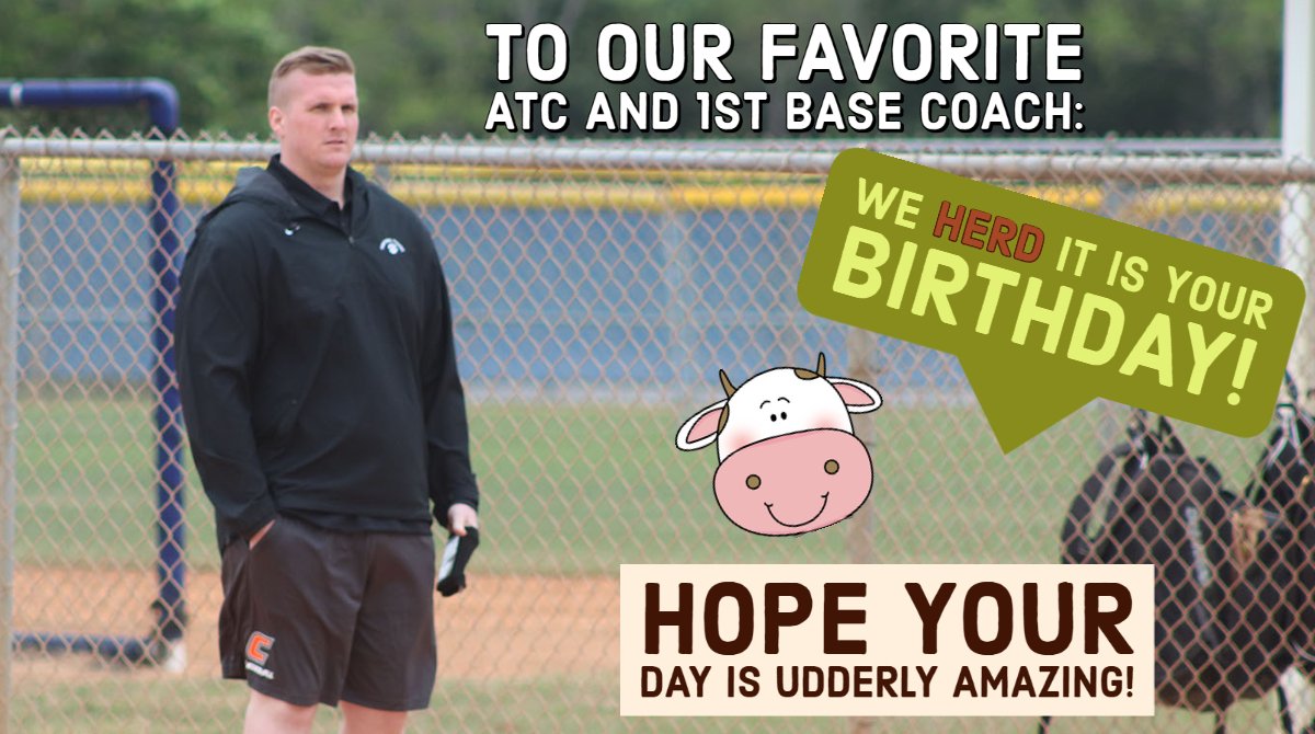 CobleskillSB's tweet photo. Wishing a very happy birthday to our favorite athletic trainer and first base coach, Matt!!🐮🎂 #FarmU #OneCoby https://t.co/dFWPgWR5TY